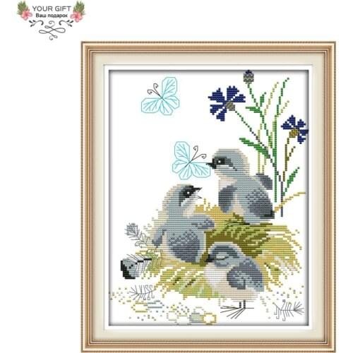 Joy Sunday DA009 14CT 11CT Stamped and Counted Home Decoration Nestling Needlework Embroidery DIY Cross Stitch Kits