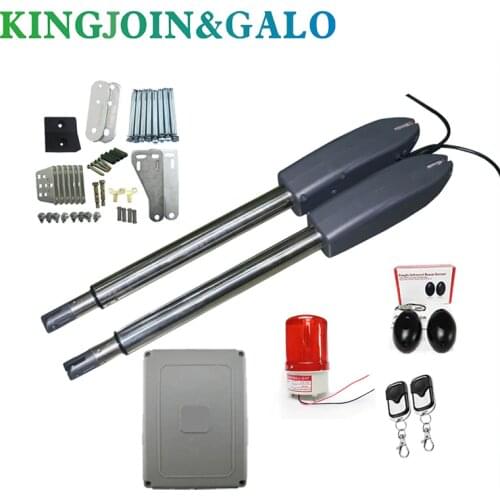 400kg swing door gate linear actuator motors Kit 2 transmitter with photocell alarm lamp