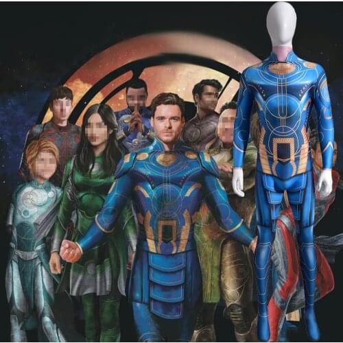 Superhero The Eternals Cosplay Suit Costume Cosplay Zentai Spandex Lycra Jumpsuit Bodysuit Halloween Costume for Adult/kids