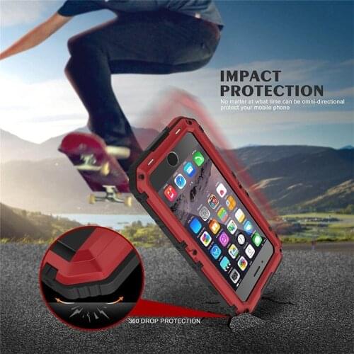 Metal Aluminum Shockproof Dustproof Heavy Duty Cover for iPhone XS XR Luxury armor Waterproof phone Case for iPhone 11 11Pro Max