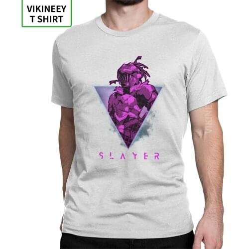 Goblin Slayer Retro Superior T Shirts Men 80s Anime Short Sleeve Clothes Big Size Tee Shirt 100% Cotton Crewneck T-Shirt