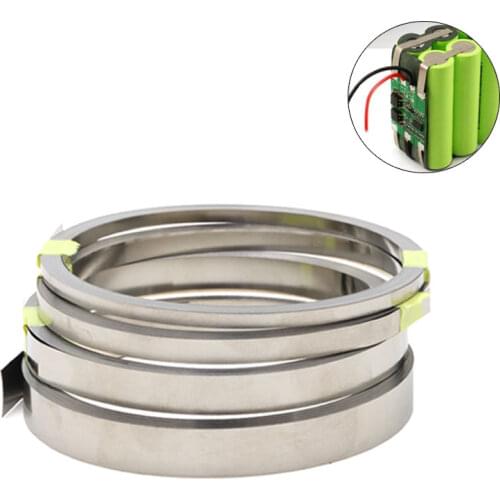 18650 Li-ion Battery Nickel Sheet Plate Nickel Plated Strip Connector 0.1mm Steel Belt Spot Weld Machine Battery Welder 10m