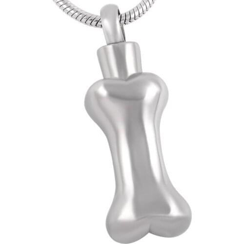 IJD8393 Pet Memorial Urn Necklace Jewelry Ashes Holder Keespake 316L Stainless Steel Plain Dog Tone Cremation Pendant Necklace