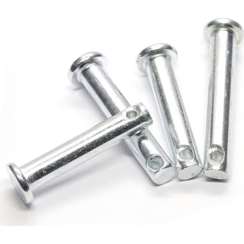 M10 pins axis Type T flat head with holes pin cylindrical positioning dowels galvanized Insert dowel GB882 25mm-90mm length