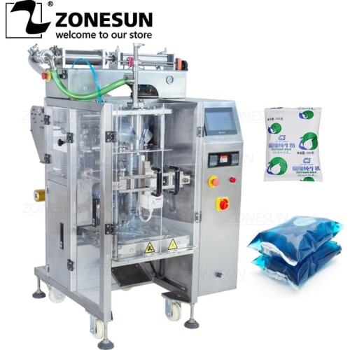 ZONESUN Custom Automatic Bagged Liquid Beverage Bag Filling And Back Sealing Machine Forming Packing Machine