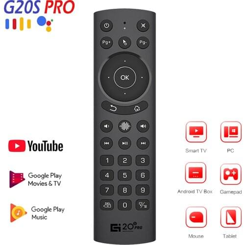 Air Mouse G20s Pro Smart Home Voice Gyroscope Google Assistant 433 Mhz IR Universial Remote Control Netflix for Android TV Box
