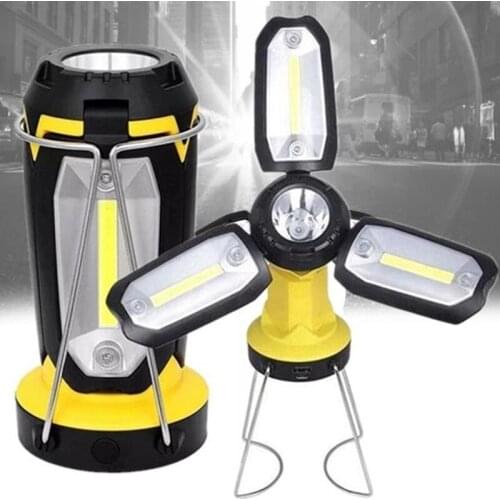 COB Work light Powerful LED Flashlight Foldable Camping Hiking Tent Light USB Rechargeable For Car Repairing Camping Fishing