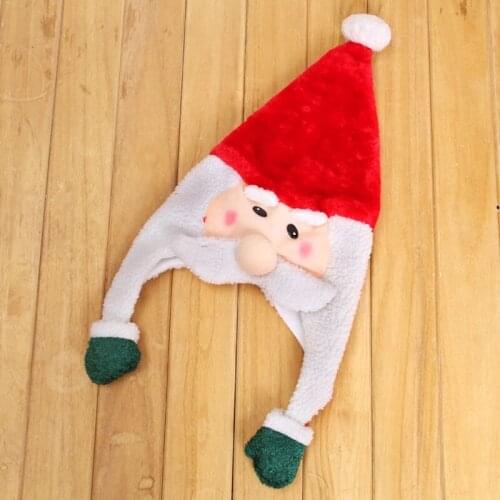 Christmas Prop Christmas Ornaments Adult Ordinary Christmas Hats Santa Face Hats Children Cap Chiristmas Party Props 50cmx22cm