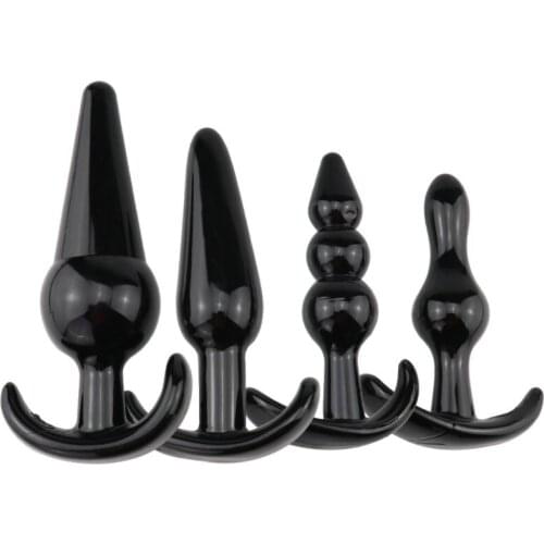 Silicone Anal Plugs Prostate Massager Anal Dildo Butt Plug Anal Plug Beads Adult Anal Sex Toys For Women Men Gays 4pcs/set