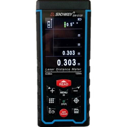 SNDWAY SW-S120 120M Camera Original Digital Laser Distance Meter Range Finder Rangefinder Tape Trena Ruler Angle Bulid Tool