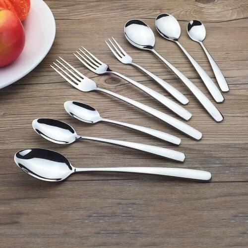 6pc Dinnerware Stainless Steel Food Dinnerspoon And Salad Fork Western Restaurant Service Soup Teaspoon Flower Carbon Fork set