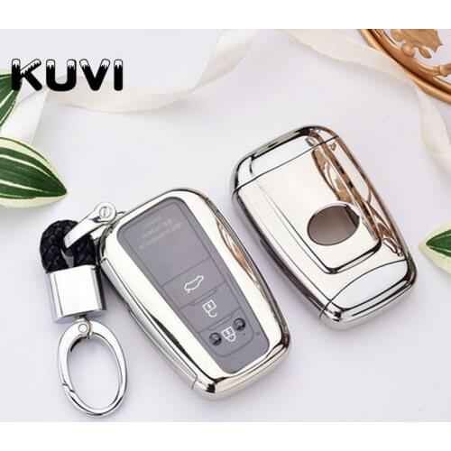 TPU+ABS Car Key Fob Cover Case for Toyota CHR C-HR Camry Prius Prado 2016 - 2018 2 3 Buttons Remote Keyless