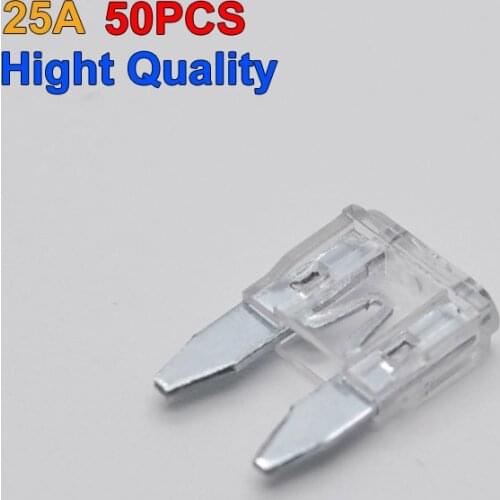 High Quality Safty New 25A Auto Car Truck Boats 50Pcs/set Small Type Fuse Blade Free Shipping
