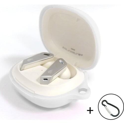 2020 Dust-proof Protective Cover Headset Soft Silicone Case with Carabiner for EDIFIER TWS NB2 Bluetooth Headphones