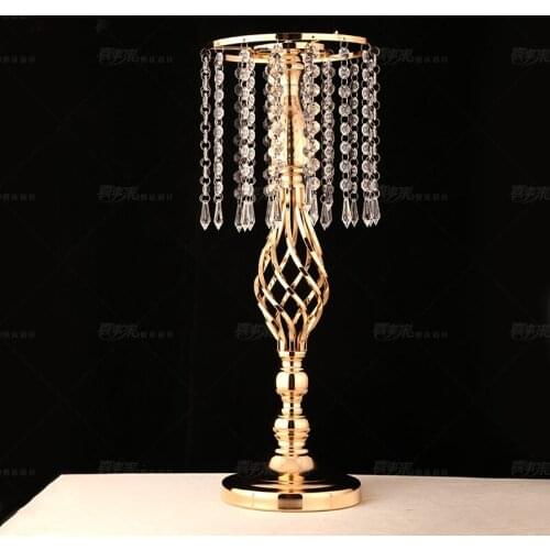 52cm Gold or Silver Wedding Centerpiece Crystal Flower Stand Table Chandelier Wedding Decoration 10 pcs/lot