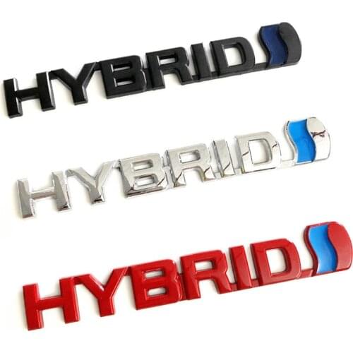 1PC HYBRID 15.2cm*2cm Metal Car Sticker For Rear Trunk Tailgate 3D Badge Decal Exterior Emblem Auto Accessories
