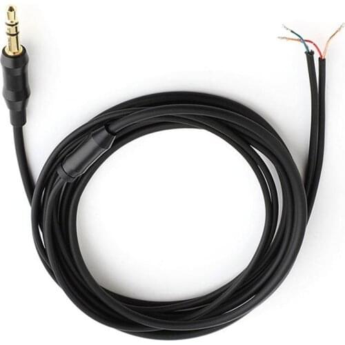 1PC 1.5M Long Black Earphone Repair Cable TPE Headset Semi-finished Oxygen-free Copper Headset Repair Wire with 30 Cores Black