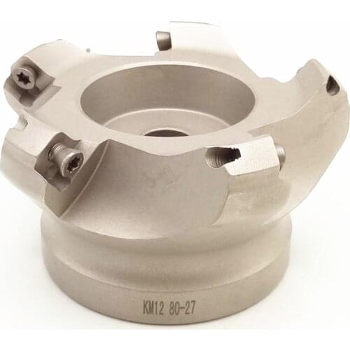 1pc KM12 50mm 63mm 80mm 100mm 125mm 160mm 45 degree shell milling cutter for SEKT1204 tungsten carbide insert KM12 face mill