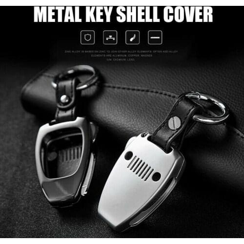 1Pcs Zinc Alloy Car Key Shell Cover Case Keychain for Jeep Wrangler JK 08-17 Compass