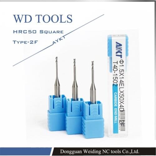 2pcs 2X14ELX50 milling long neck special milling cutter with aykt Aluminum Alloy special deep groove mill