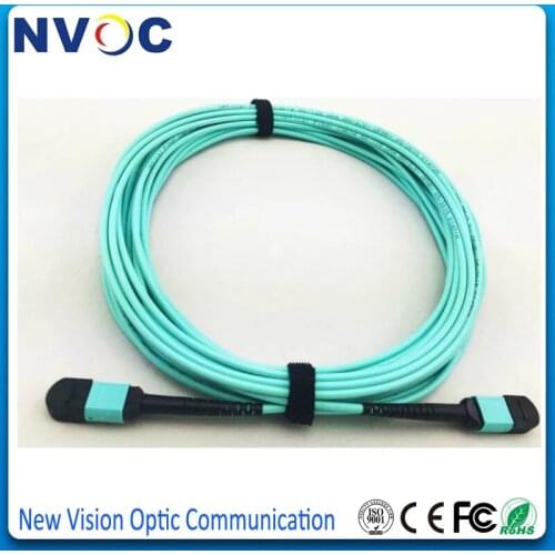30M OM3 MPO Female to MPO Female 24Core Fiber Patch Cord Jumper,B Type,3.0mm Mini LSZH Round Multimode Trunk Cable,Standard Loss