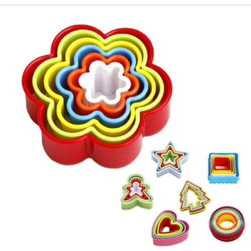 5Pc/Set Cookie Biscuit Cutter Mould DIY Cake Mold Fondant Decor Plastic Multi Shape Gingerbread Cortadores De Baking Pastry Tool