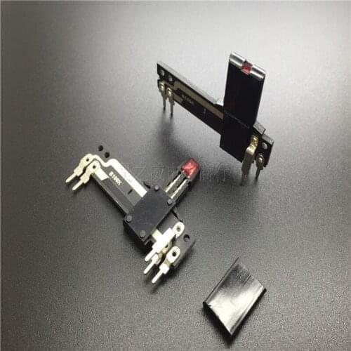 50PCS SC-208N B100K 4cm 40mm with light straight slide single-link potentiometer 5pins balanced direct-slide potentiomete
