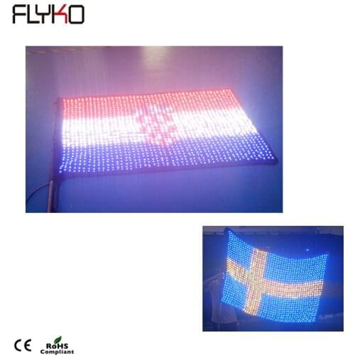 Free shipping Hot selling P30MM 3in1 full color LED video curtain vision flag
