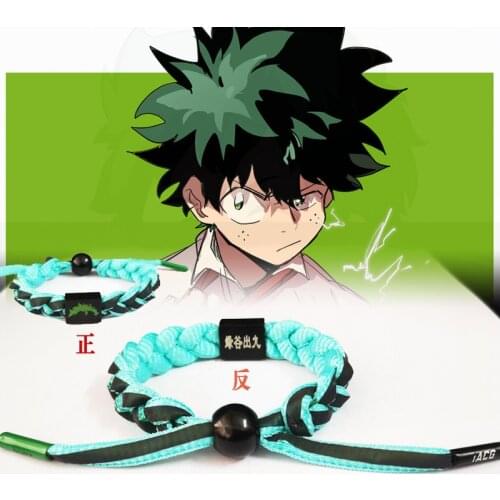 Anime My Hero Academia Cosplay Midoriya Izuku Bracelet Hand-woven Anime Bracelet Couple Accessories Holiday Gifts