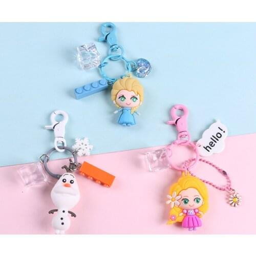 Frozen Anime Keychain Cute Purse Pendant Fashion Key Ring Accessories Girl Birthday Gift Trendy Disney Anime Figures Keychain