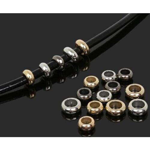 50Pcs/lot 10mm/12mm Spacer Beads Finding Jump Rings European Ring Beads Fitting Bracelet&Necklace DIY Beads for Jewelry Making