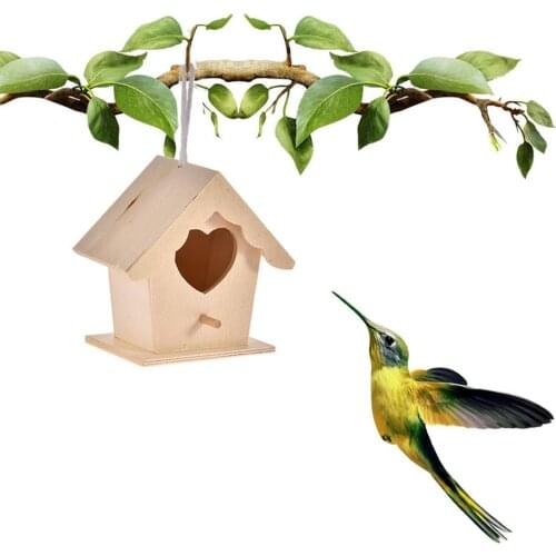 Wooden Bird House Home Garden Hanging Nest Bird Nesting Boxes Yard Decoration Creative Tree Haning House For Bird Dropshipping