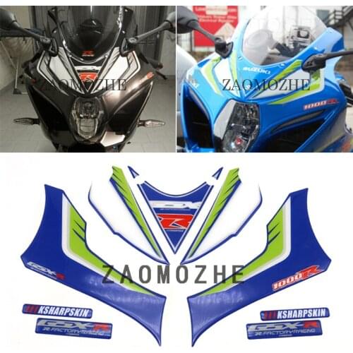 For Suzuki GSXR1000 GSX-R 1000 2017 Motorcycle Front Fairing Motor Number Board 3D Gel Protector Tank Knee Section Paint pad