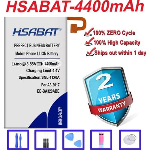 HSABAT 4400mAh Original Mobile Phone Replacement Battery EB-BA320ABE for Samsung Galaxy A3 2017 SGH-N417 A320 A320FL A320Y A320F