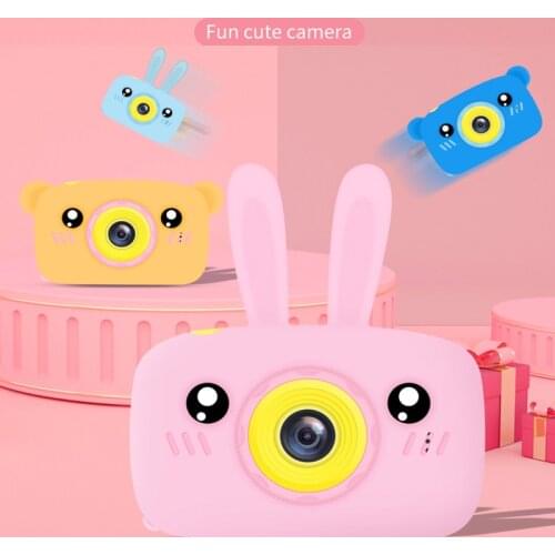 Toy Camera Mini Camera Kids Toys Cartoon Digital Camera Baby Toys 12.0M with 2.0 Inch IPS Screen Children Educational Toys Gift