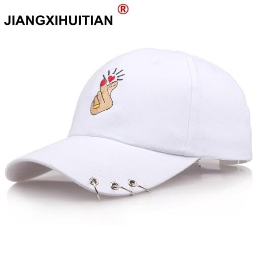 Black Adult Ring Finger Love Adjustable Iron Ring Baseball Caps Snapback Cap Casquette Hats Fitted Casual Gorras Dad Hats