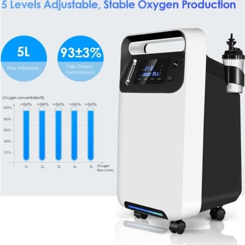 5L oxygen concentrator medical molecular sieve 1-5L/min Adjustable Portable Oxygen Machine for pregnant women