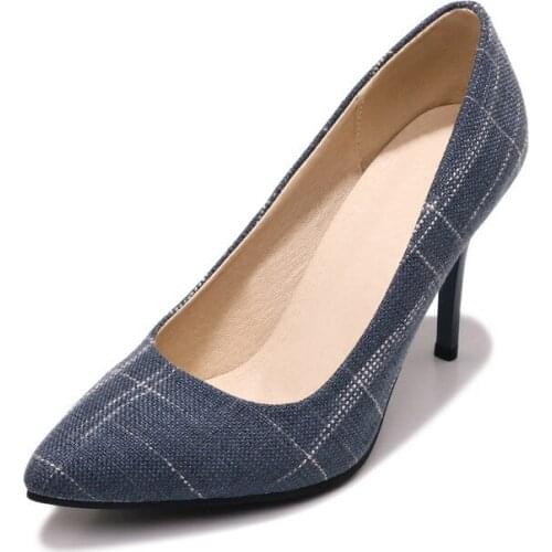 Contracted joker 19 years of age season product fine with high heels size code 30-48 shallow mouth pointed single woman shoes