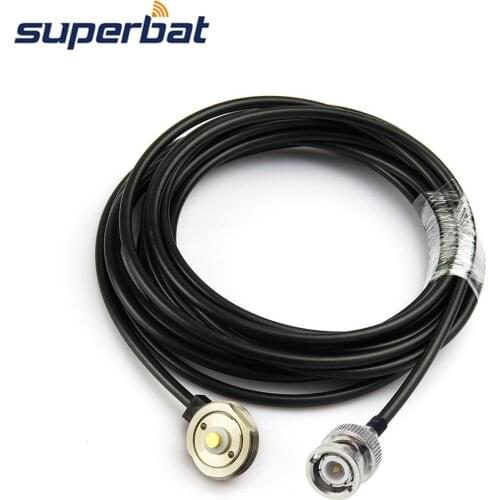 Superbat Antenna NMO Mount 3/4" Hole with RG58 5M Cable 15FT BNC Plug Connector
