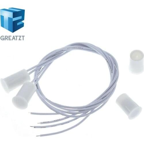 GREATZT 1Pair RC-33 Recessed Door Magnetic Switch Door Magnet Alarm Detector Sensor Home Security Alarm DC 100V 300mA MC-33