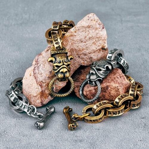 Bulldog Animal Mens Womens Copper Bracelet Brass Bangle Vintage Punk Hip Hop For Couple Girl Boyfriend Jewelry Gift Wholesale