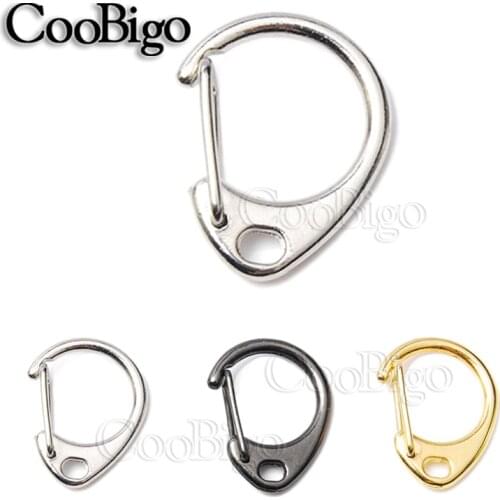 Metal Lobster Silver Clasp Hooks Clips Round Keychain Chain Bags Parts Strap Paracord Lanyard DIY Accessory Craft Colorful 10pcs