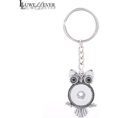 Fashion Interchangeable Popular 028 Fashion Metal Key Chains Fit 18mm Snap Button Keychain Jewelry For Men Women Key Rings Gift