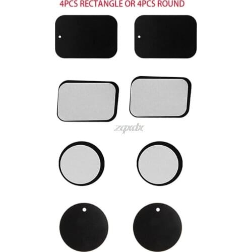 4x Replace Metal Plate Circular Square Iron Plate Sticker Adhensive For Magnetic Car Phone Holder Accessory Whosale&Dropship
