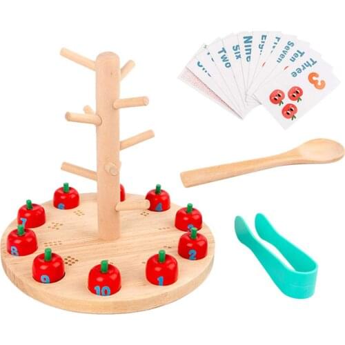 Parent-child Board Game Early Education Fun Apple Picking Game Childrens Digital Cognition Enlightenment Concentration Training