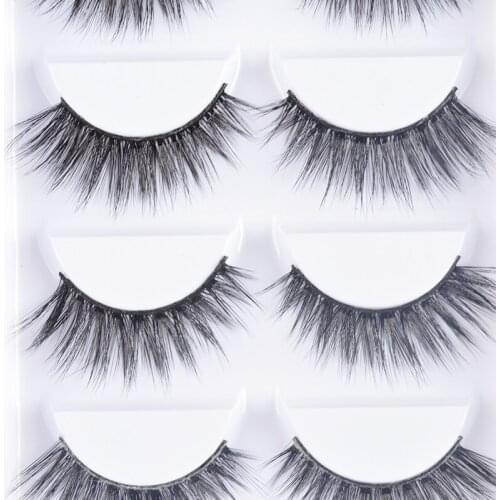 NEW 5 pairs mink eyelashes false lashes mink 3d fake eyelash extension make up cilios natural long cruelty free lash