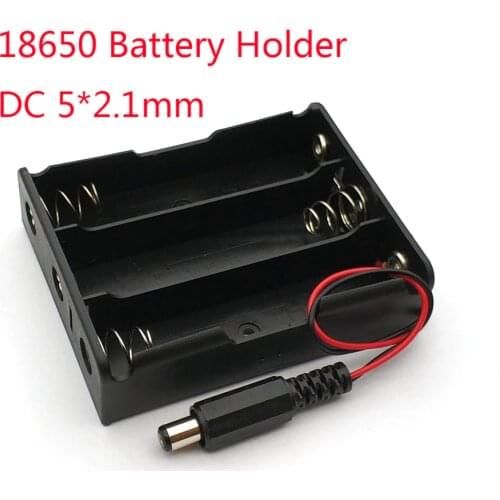 New Power bank 18650 Battery Holder Plastic Battery Holder Storage Box Case for 3x18650 With DC5.5 * 2.1mm power plug