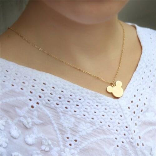 Popular fashion jewelry minimalist mouse pendant cute lovely elegant animal jewelry mothers day gift