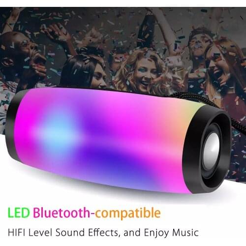 Portable Bluetooth Speaker Wireless Bass Column Waterproof Outdoor USB Speakers Support AUX TF Subwoofer LED altavoz bluetooth