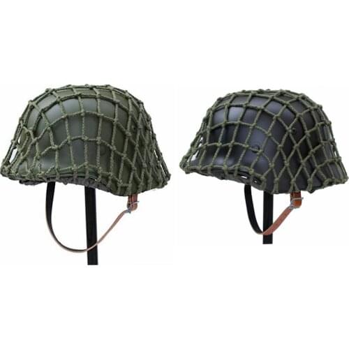 WWII WW2 German M35 Helmet with Net Cover Steel Material M1935 Soldier Stahlhelm Black Green Color